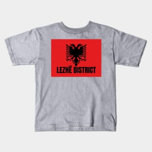 Lezhë District City in Albanian Flag Kids T-Shirt